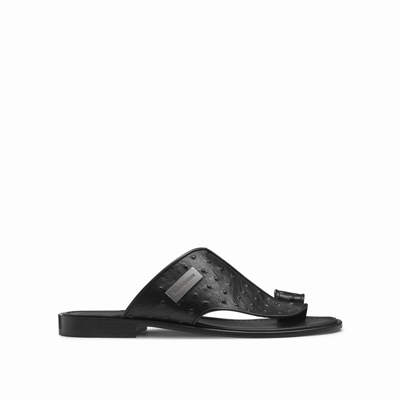 Russell & Bromley Arabian Toe-Post Sandals Mens Black [ULY3632GX]